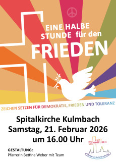 Eine Halbe Stunde für den Frieden in der Spitalkirche